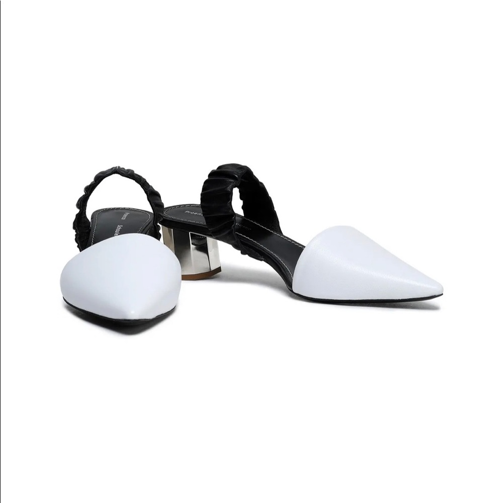Proenza Schouler two-tone leather sling back mules